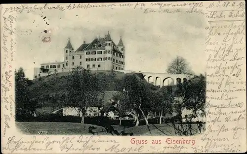 Ak Vasvár Eisenburg Ungarn, Ansicht vom Schloss, Viadukt