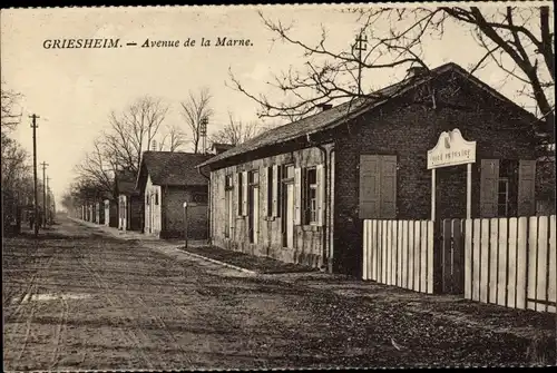 Ak Griesheim bei Darmstadt, Avenue de la Marne