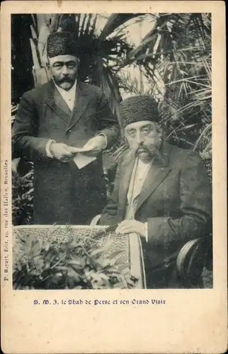 Ak Schah von Persien mit seinem Großwesir