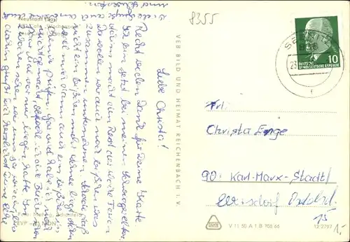 Ak Neustadt in Sachsen, HO-Cafe Wochenpost, Innenansicht