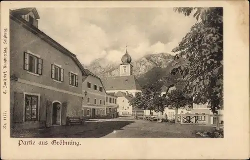 Ak Gröbming Steiermark, Ortspartie