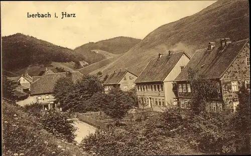 Ak Lerbach Osterode am Harz, Teilansicht