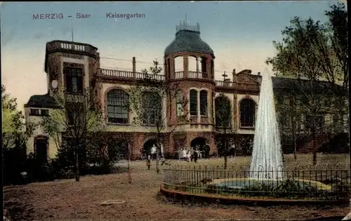 Ak Merzig an der Saar, Kaisergarten