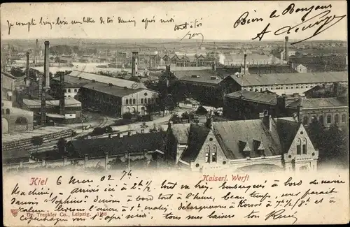 Ak Kiel in Schleswig Holstein, Kaiserliche Werft