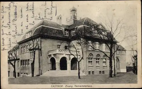 Ak Castrop Rauxel im Ruhrgebiet, Evangelisches Gemeindehaus