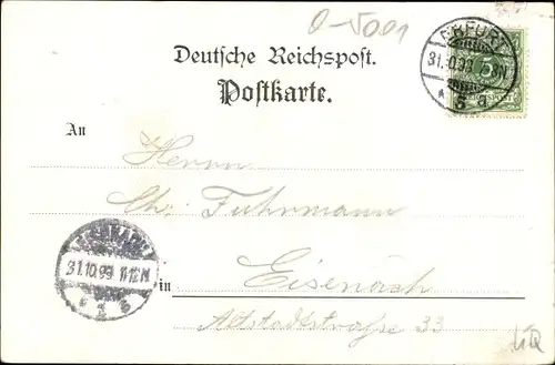 Litho Dittelstedt Erfurt in Thüringen, Gasthof zum goldenen Anker