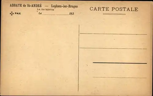 Ak Loppem Lophem Zedelgem Westflandern, Abtei St. Andreas