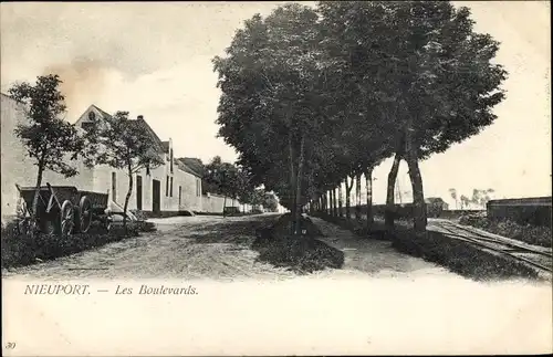 Ak Nieuport Nieuwpoort Westflandern, Les Boulevards