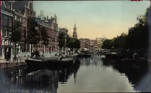 Ak Amsterdam Nordholland Niederlande, Singel