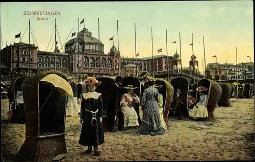 Ak Scheveningen Den Haag Südholland, Strand