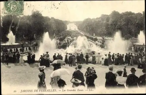 Ak Versailles Yvelines, Gärten, Brunnenshows