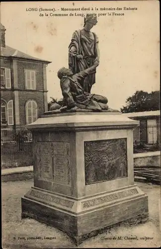 Ak Long Somme, Denkmal zum Gedenken an die Kinder der Kommune