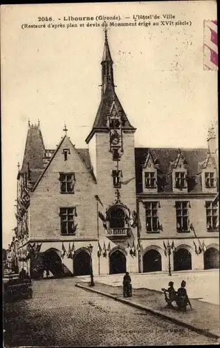 Ak Libourne-Gironde, Rathaus