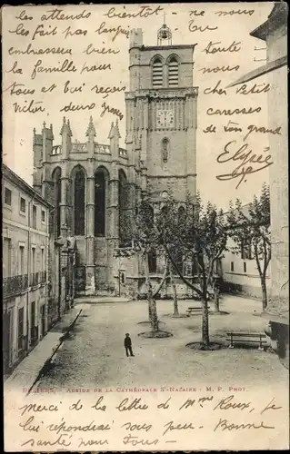 Ak Béziers Hérault, Kathedrale St. Nazaire