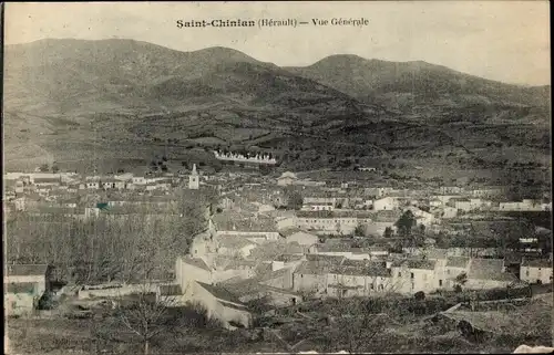 Ak Saint Chinian Hérault, Gesamtansicht