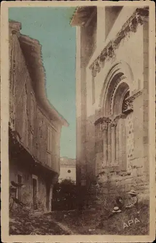 Ak Cadalen Tarn, Die romanische Kirche, Das Tor