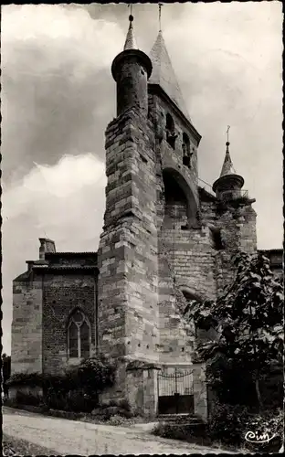 Ak Auvillar Tarn et Garonne, Glockenturm der Kirche Saint-Pierre
