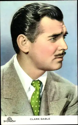 Ak Schauspieler Clark Gable, Portrait, Profilansicht