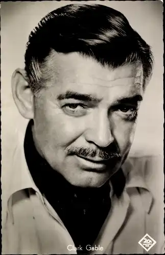 Ak Schauspieler Clark Gable, Portrait, Treffpunkt Hongkong