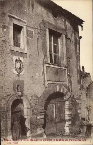 Ak Ricey Bas Aube, Altes Haus, in dem einst der Friedensrichter lebte