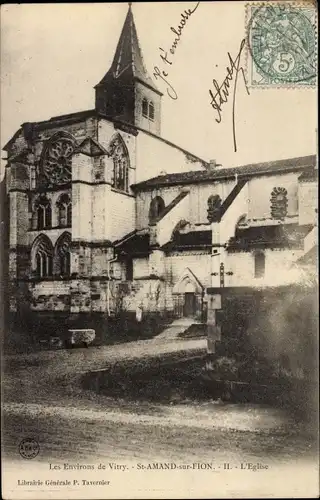 Ak Saint Amand sur Fion Marne, Die Kirche