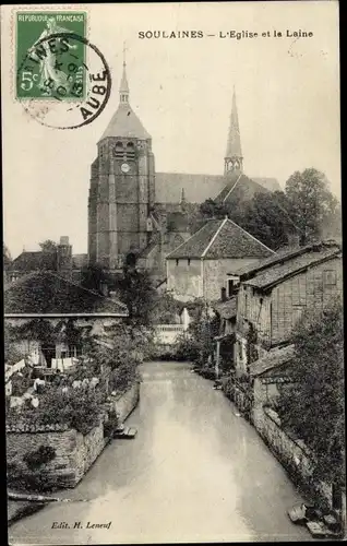 Ak Soulines Aube, Die Kirche, Die Wolle