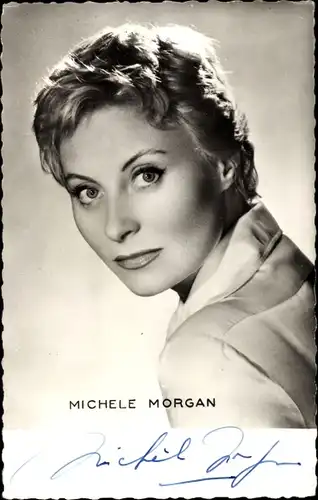 Ak Schauspielerin Michele Morgan, Portrait, Autogramm