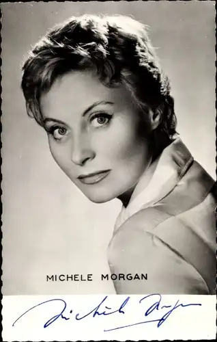 Ak Schauspielerin Michele Morgan, Portrait, Autogramm