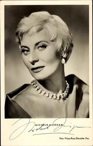 Ak Schauspielerin Michele Morgan, Portrait, Oase, Autogramm