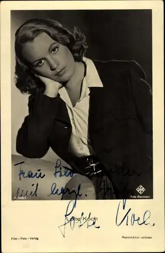 Ak Schauspielerin Lotte Koch, Portrait, Ufa Film, Autogramm