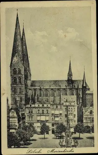 Ak Hansestadt Lübeck, Marienkirche