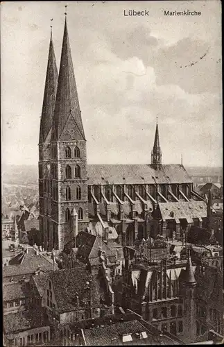 Ak Hansestadt Lübeck, Marienkirche