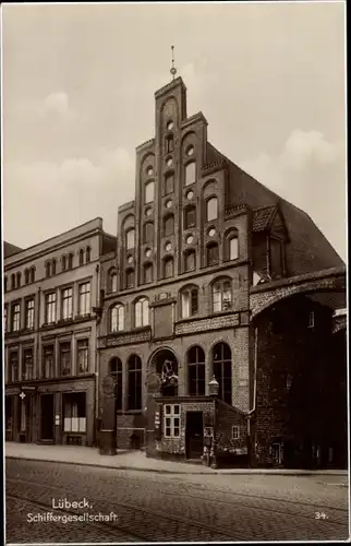 Ak Hansestadt Lübeck, Schiffergesellschaft