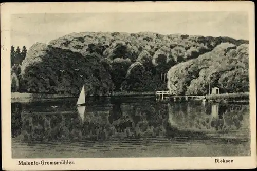 Ak Gremsmühlen Malente in Ostholstein, Dieksee, Segelboot