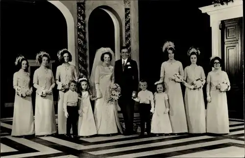 Ak Prinzessin Beatrix der Niederlande, Claus von Amsberg, Hochzeit, 1966