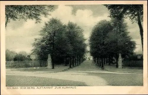 Ak Bad Segeberg in Holstein, Kurhaus, Auffahrt