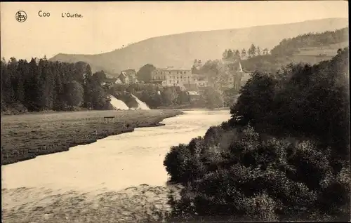 Ak Coo Stavelot Wallonien Lüttich, Teilansicht, Ourthe