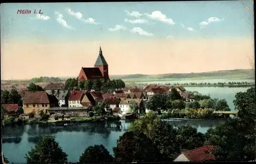 Ak Mölln im Herzogtum Lauenburg, Ortsansicht, Kirche
