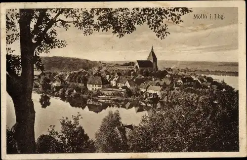 Ak Mölln im Herzogtum Lauenburg, Ortsansicht, Kirche, Stadtsee