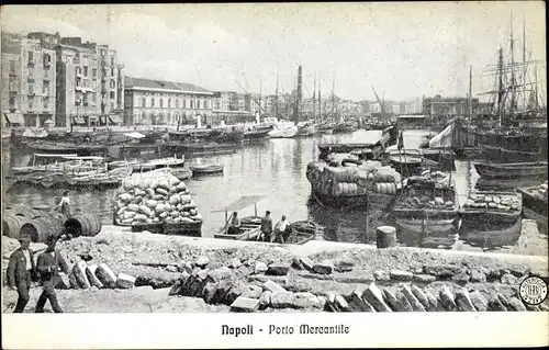 Ak Napoli Neapel Campania, Porto Mercantile