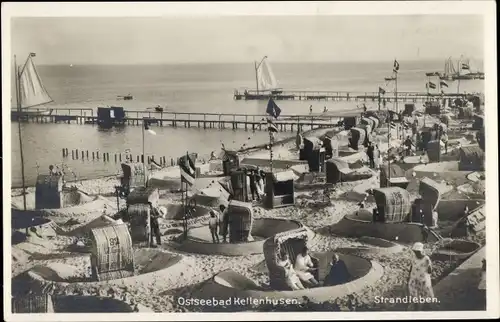 Ak Kellenhusen an der Ostsee, Strand, Sandburgen