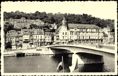 Ak Dinant Wallonien Namur, Grand Hotel des Postes, Brücke