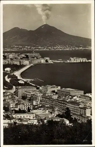 Ak Napoli Neapel Campania, Golf, Panorama, Vesuv