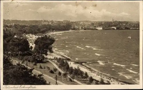 Foto Ak Eckernförde in Schleswig Holstein, Totalansicht