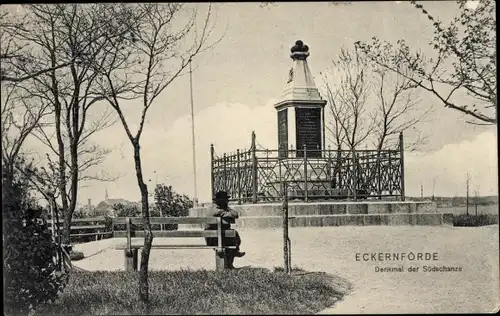 Ak Ostseebad Eckernförde, Denkmal der Südschanze