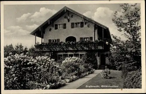 Ak Grafenwöhr im Oberpfälzer Hügelland Bayern, Militärforsthaus