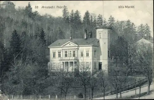 Ak Arnstadt Thüringen, Villa Marlitt