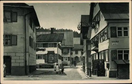 Ak Oberstaufen im Oberallgäu, Ecke Lindauerstraße und Kalzhoferstraße