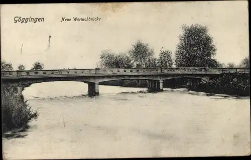 Ak Göggingen Augsburg, Neue Wertachbrücke