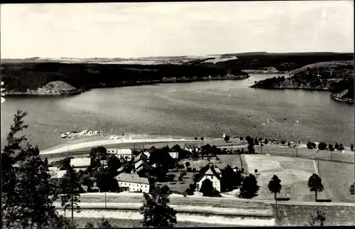 Ak Schönbrunn Ebersdorf in Thüringen, Kloster, Stausee, Bleiloch-Saaletalsperre